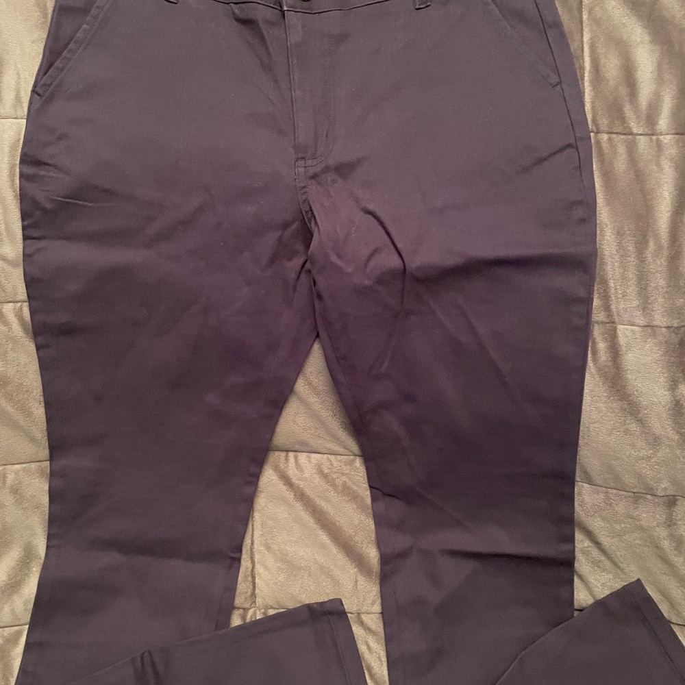 French Toast Women's Adjustable Waist Stretch Twill Straight Leg Pant